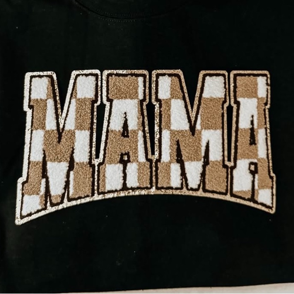 MAMA Appliqué Sweatshirt (S, Black)